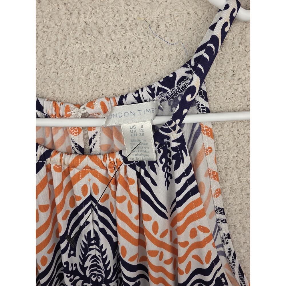 London Times Women's Sleeveless Printed Maxi Dress Size 8 - Picture 2 of 9